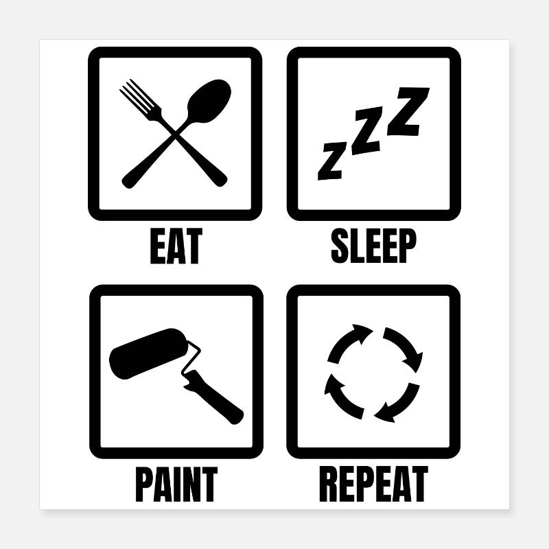 Maler Motivation Poster 40x40 cm