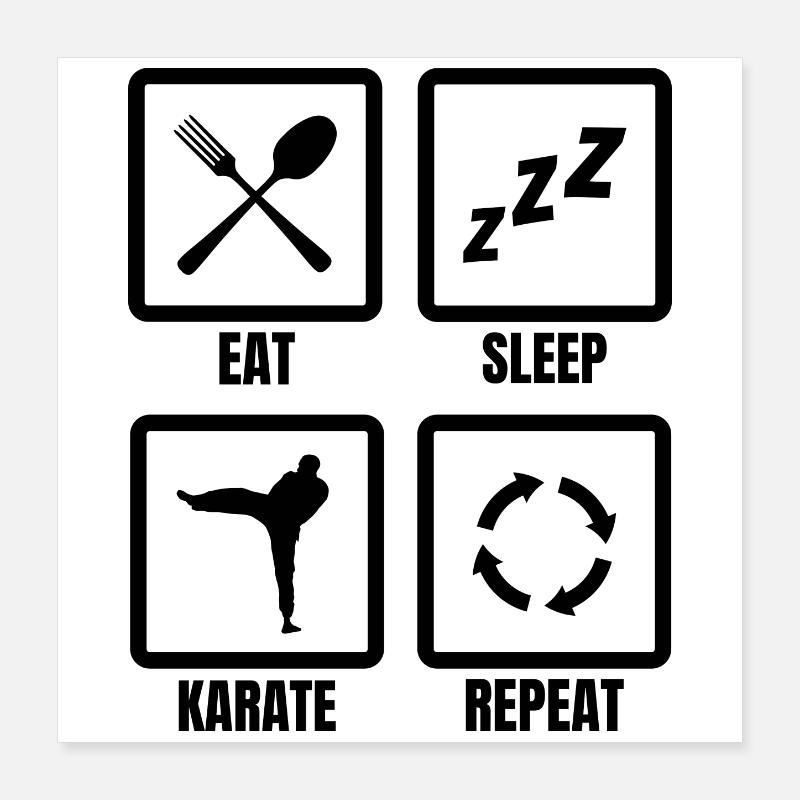 Routine de karaté Poster 40 x 40 cm