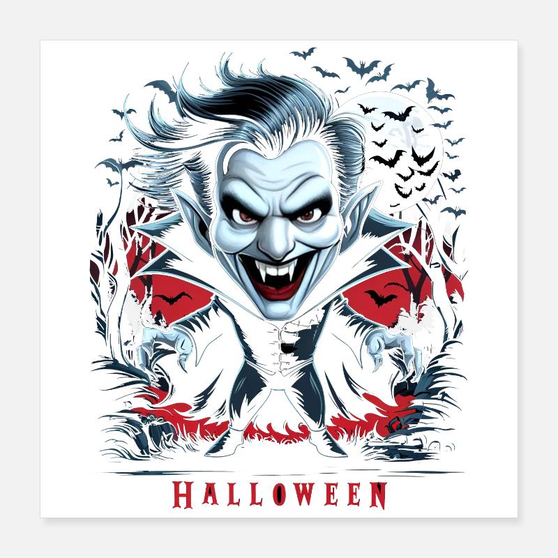 Gothic Halloween Horror Poster 16" x 16" (40x40 cm)