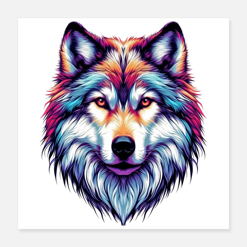 Wolf Poster 40x40 cm