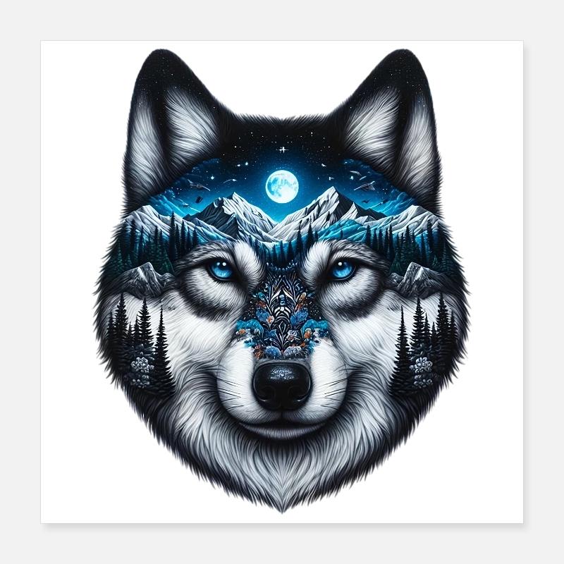 Loup Poster 40 x 40 cm