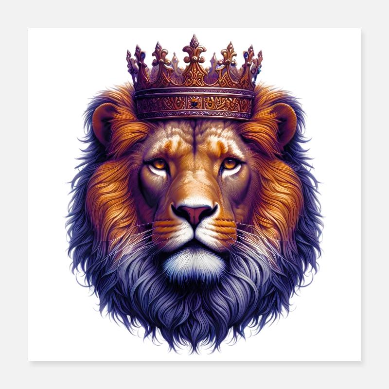 Lion Poster 40 x 40 cm