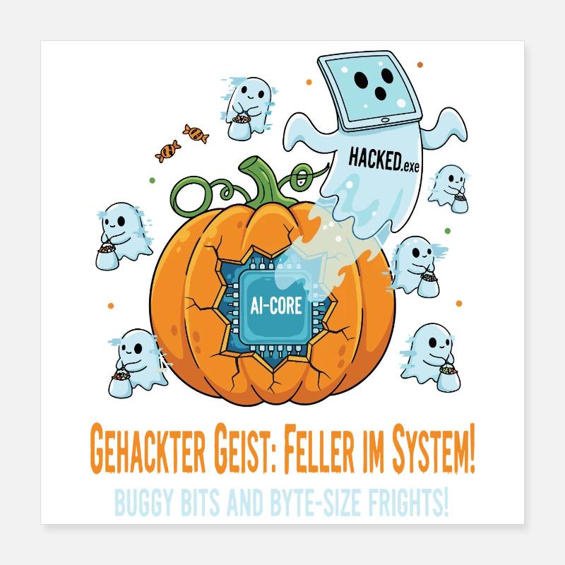 Gehackter Geist: Feller im System ! Poster 40x40 cm