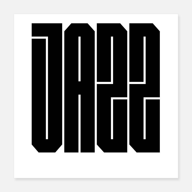 Jazz-Bold-Typografie-Logo Poster 40x40 cm