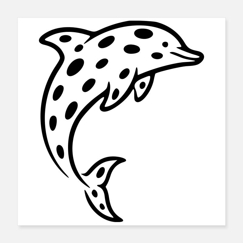 Dauphin Poster 40 x 40 cm