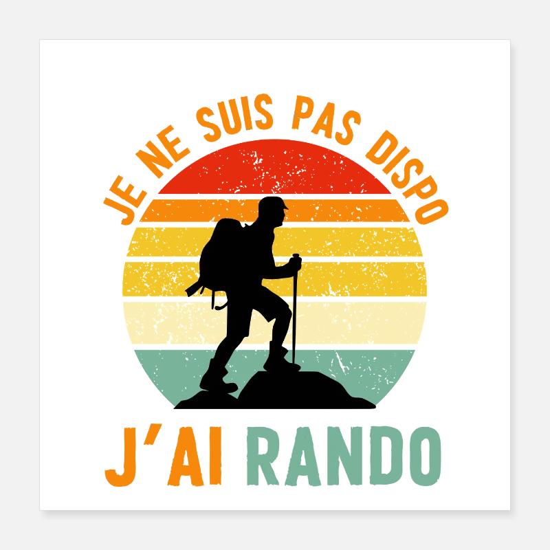 Retro Hike: I'm not available Poster 16" x 16" (40x40 cm)