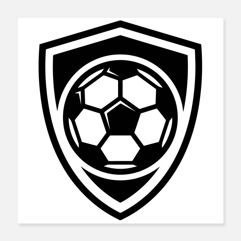 Fussball Wappen Schild Poster 40x40 cm