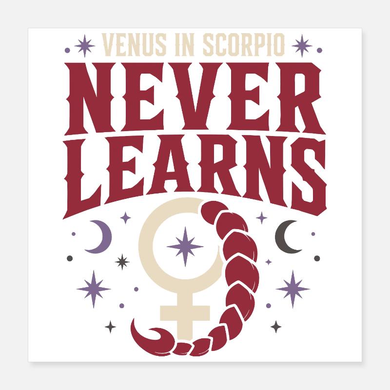 Signe de Vénus Astrologie de Vénus Poster 40 x 40 cm