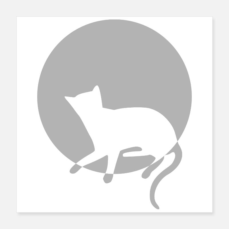 chat chat chat chat chat minou chatte minou Poster 40 x 40 cm
