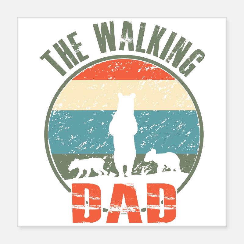 Le père de La Walking Poster 40 x 40 cm