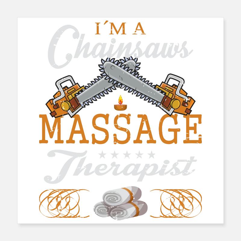 Chainsaw Massage Poster 16" x 16" (40x40 cm)