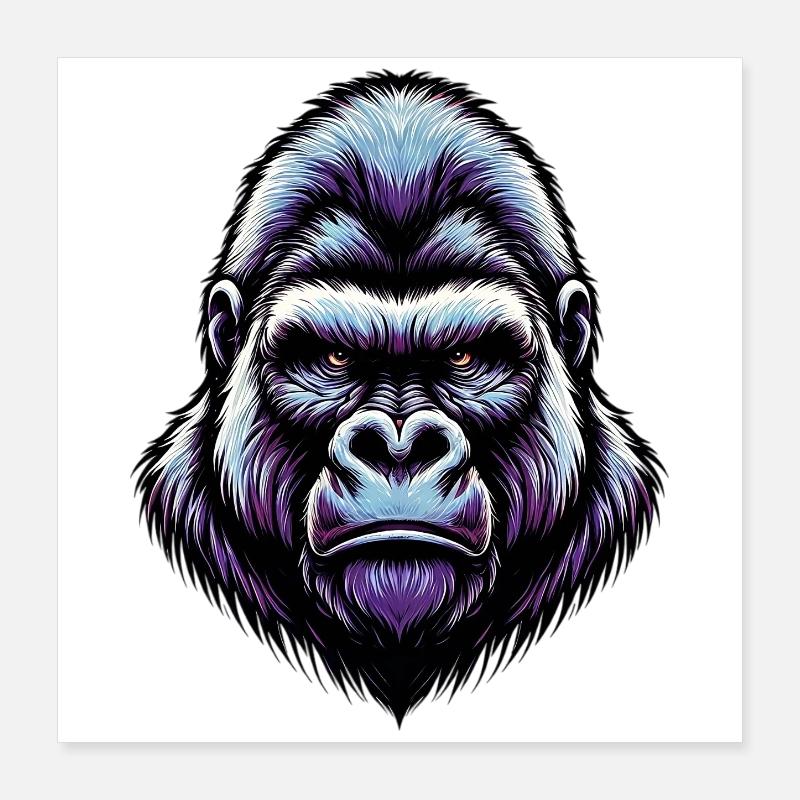 Gorille Poster 40 x 40 cm
