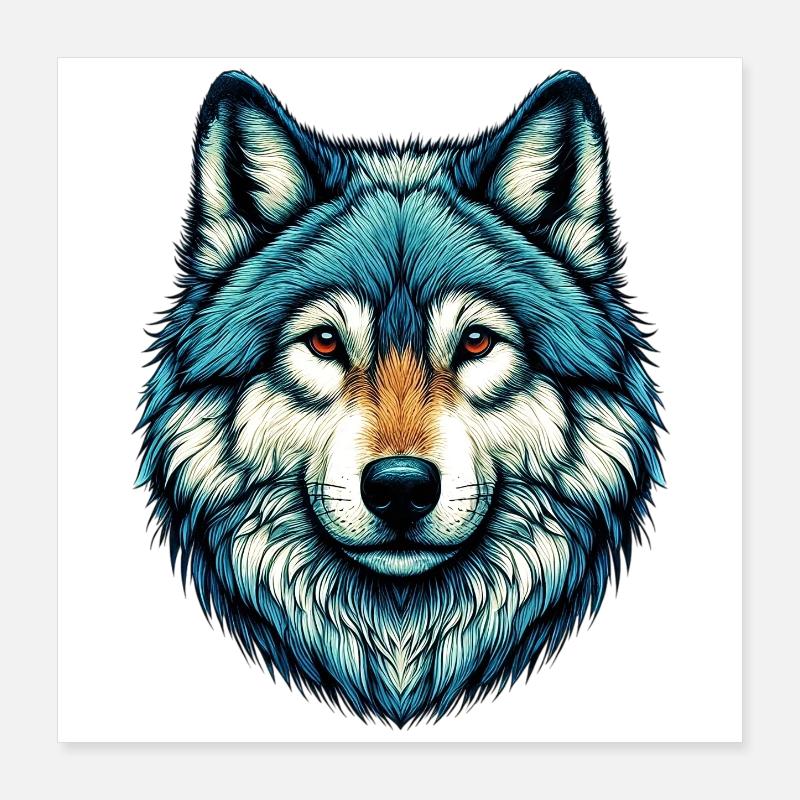 Loup Poster 40 x 40 cm