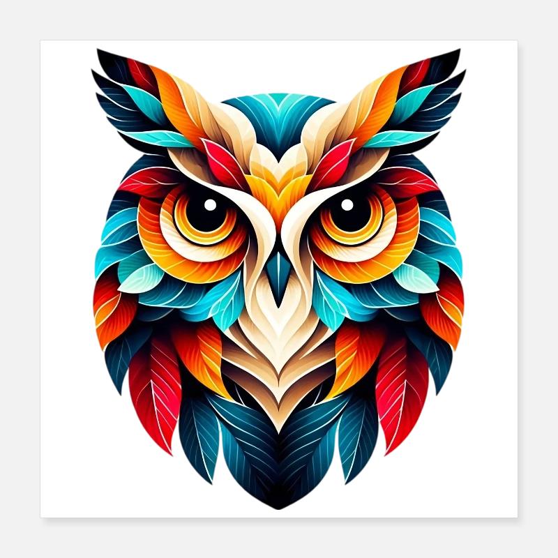 Eule Poster 40x40 cm