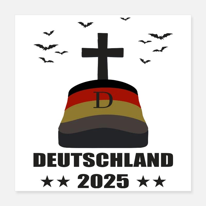 Germany Grave 2025 Poster 16" x 16" (40x40 cm)