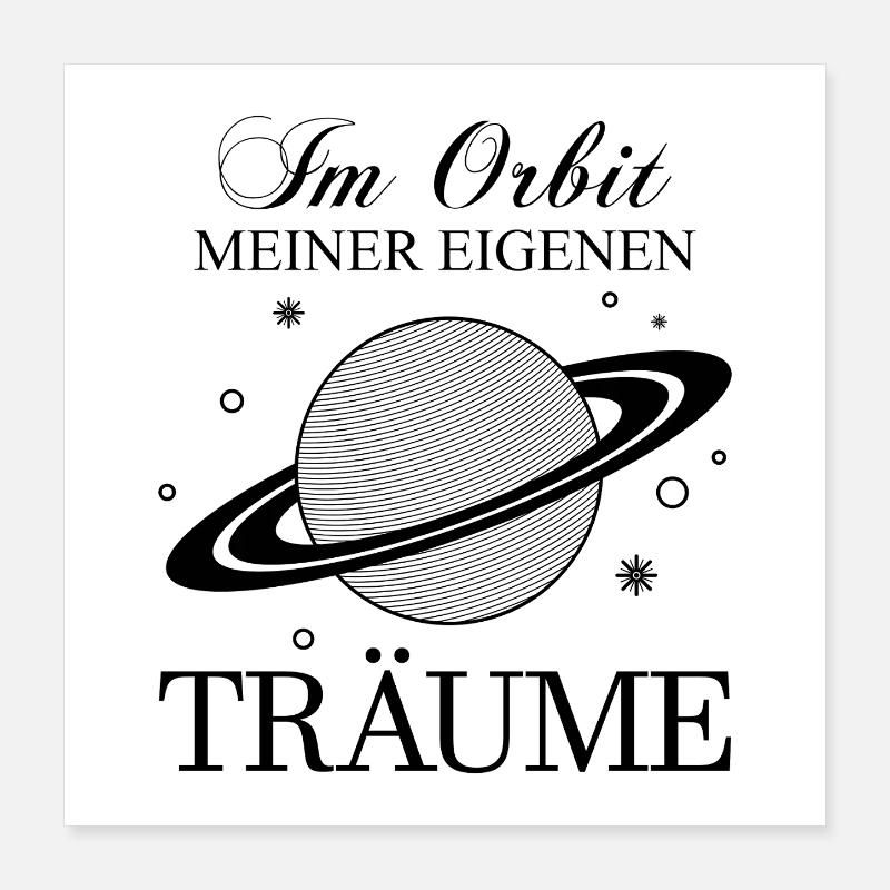 Saturn / Der Ringplanet / Planet der Ringe Poster 40x40 cm