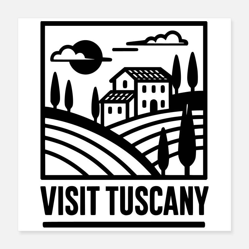 Visiter la Toscane Poster 40 x 40 cm
