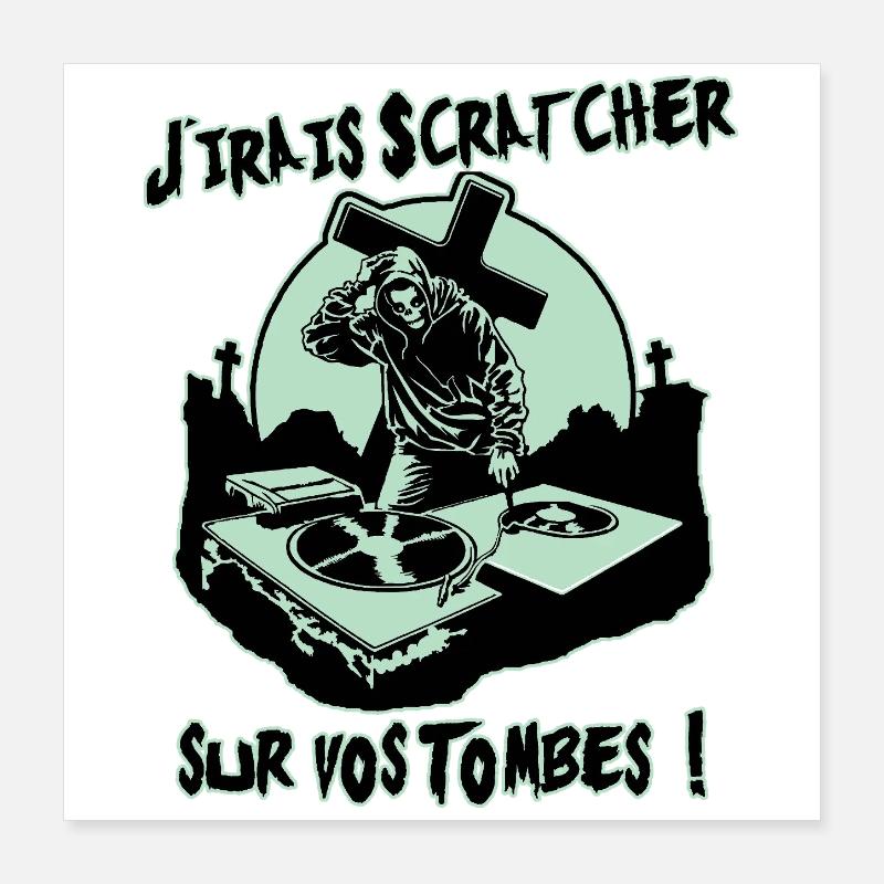 ICH WERDE AUF EURE GRÄBER KRATZEN! Poster 40x40 cm