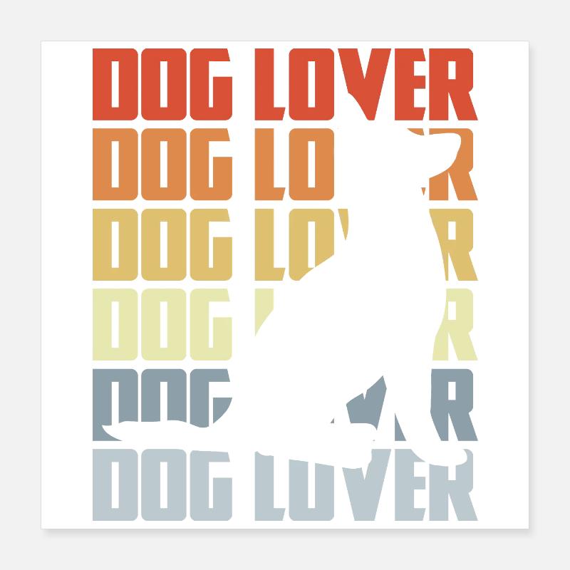 Propriétaire de chien vintage Poster 40 x 40 cm