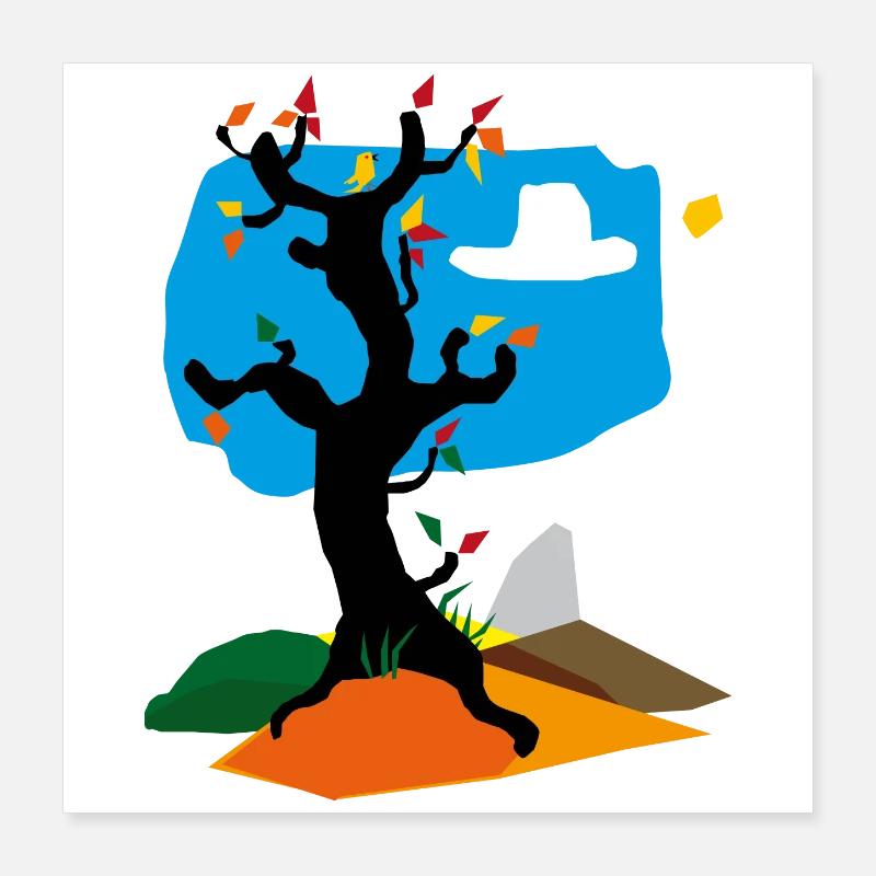 Tree in autumn Poster 16" x 16" (40x40 cm)