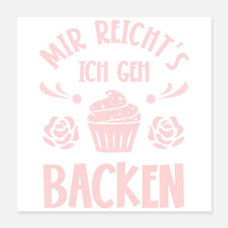Backen Bäcker Bäckerin Poster 40x40 cm