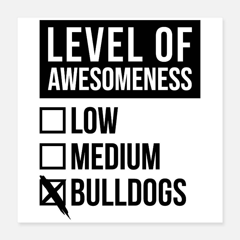 bouledogue Poster 40 x 40 cm