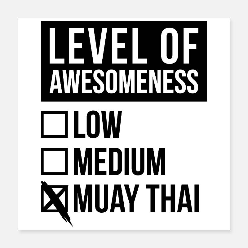 Muay Thai Poster 40x40 cm