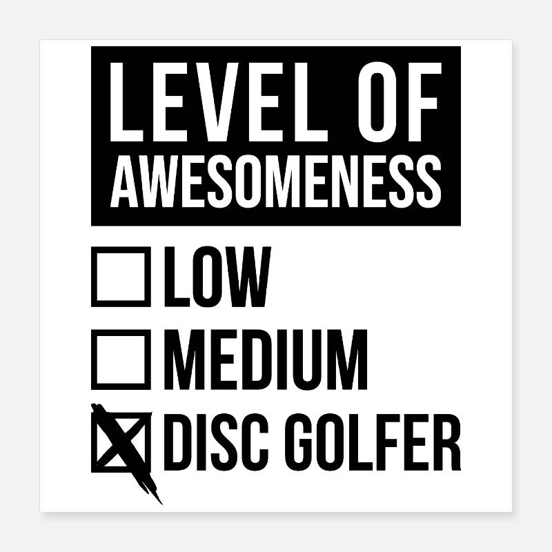 Disc Golf Disc Golf Disc Golf Poster 40x40 cm