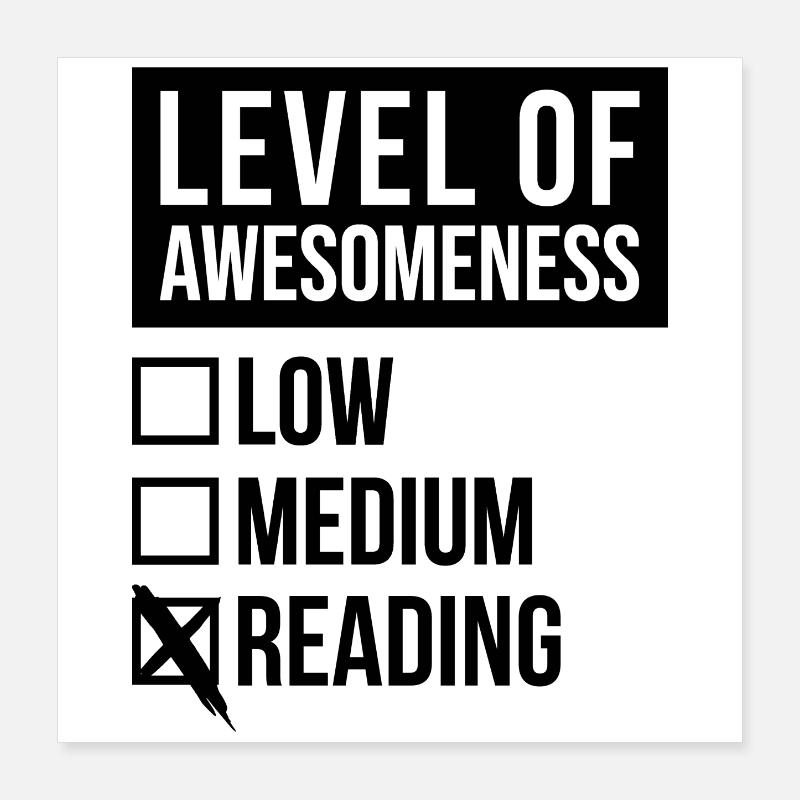 Lesen Poster 40x40 cm