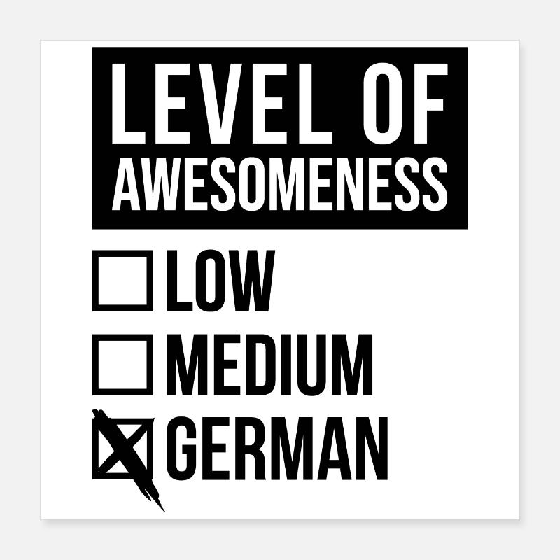 Deutsch Poster 40x40 cm