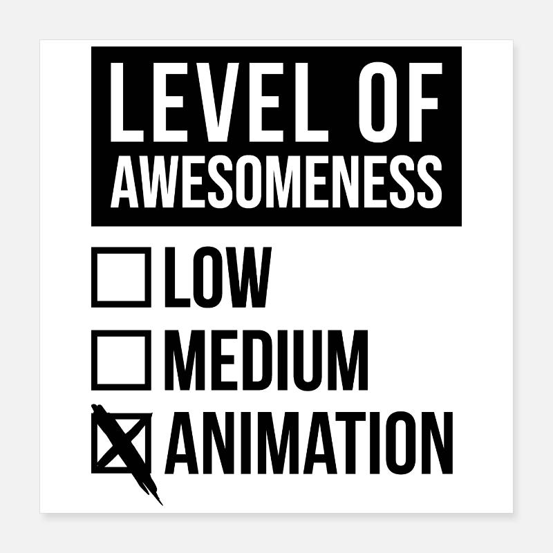 Animation Poster 40x40 cm