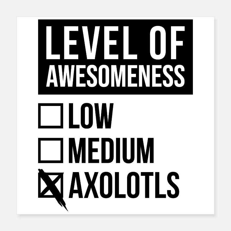 Axolotl Poster 40x40 cm