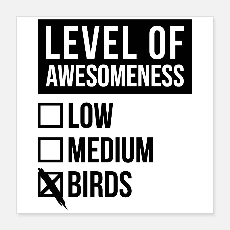 Bird Poster 16" x 16" (40x40 cm)