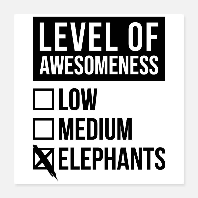 Elefant Poster 40x40 cm