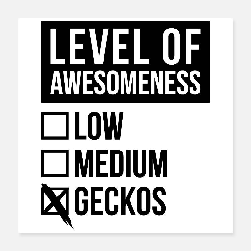 Gecko Poster 40x40 cm