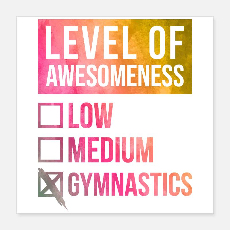 Gymnastics Poster 16" x 16" (40x40 cm)