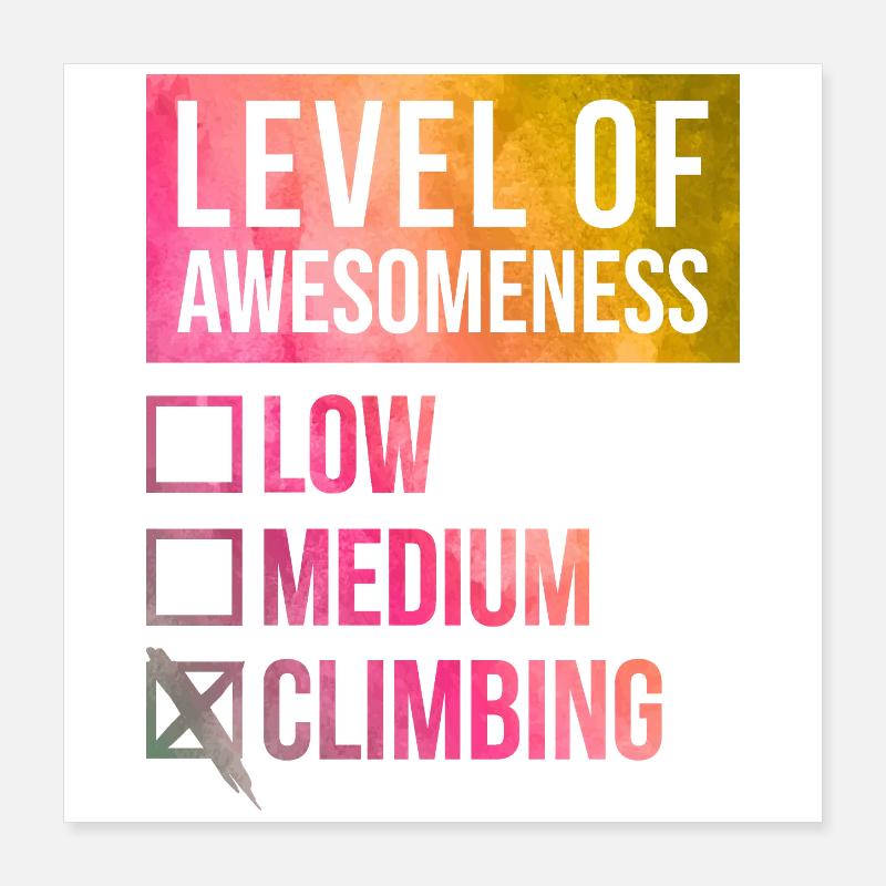 Klettern Poster 40x40 cm