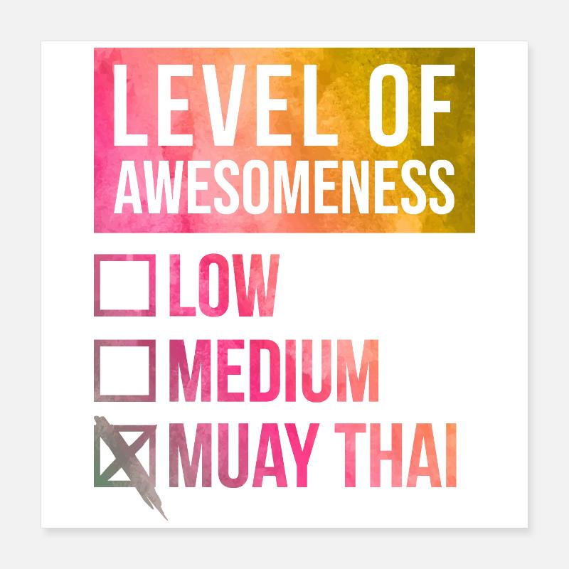 Muay Thai Poster 40x40 cm