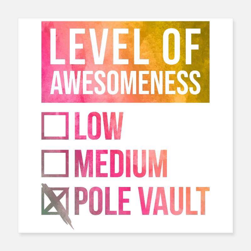 Stabhochsprung Poster 40x40 cm