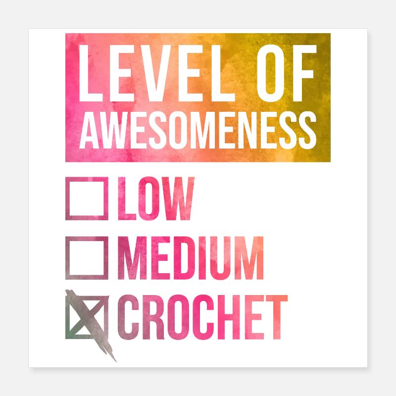 crochet Poster 40 x 40 cm