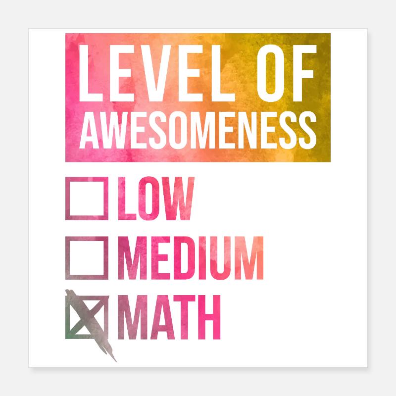 Mathematik Poster 40x40 cm