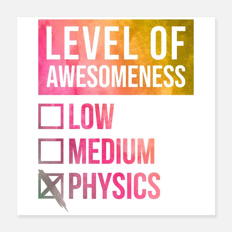 Physics Poster 16" x 16" (40x40 cm)