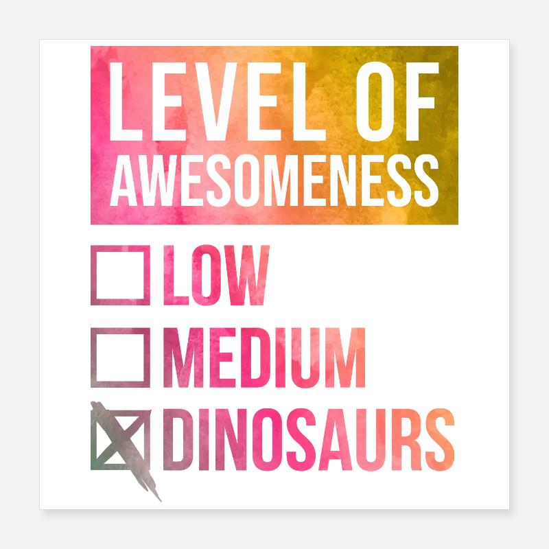 Dinosaur Poster 16" x 16" (40x40 cm)