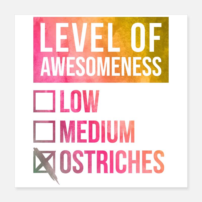 Strauß Poster 40x40 cm