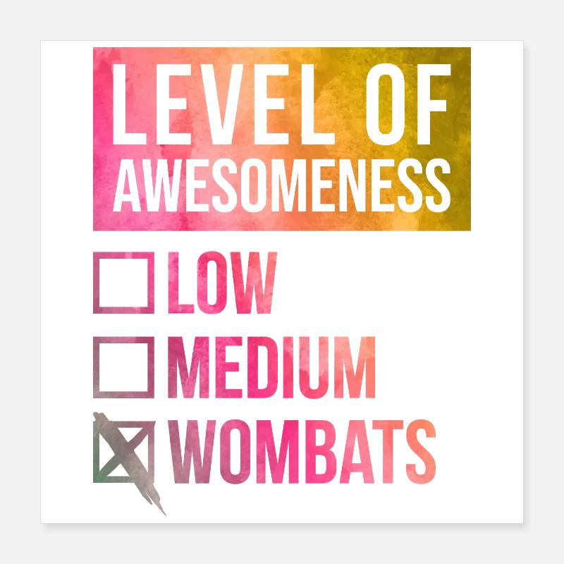 Wombat Poster 40x40 cm