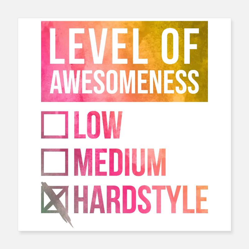 Hardstyle Poster 40 x 40 cm