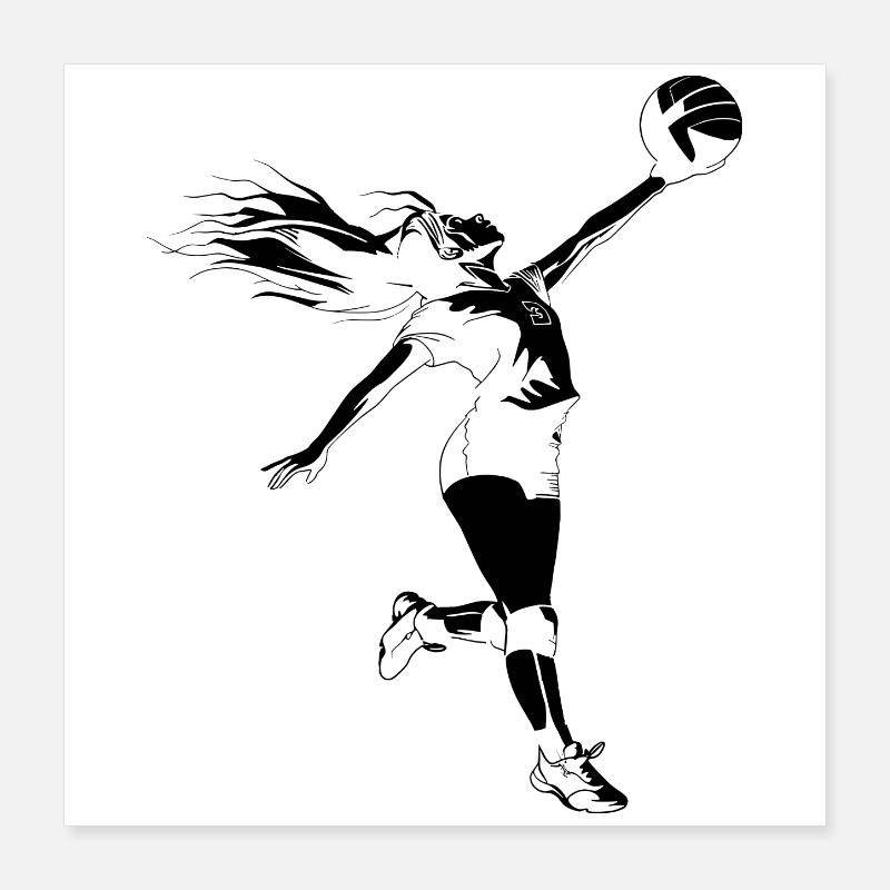 Volleyball player Poster 16" x 16" (40x40 cm)
