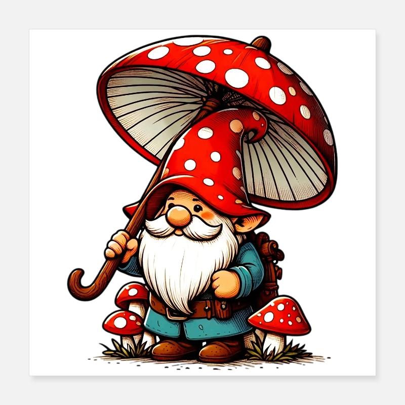 Gnome Poster 40 x 40 cm