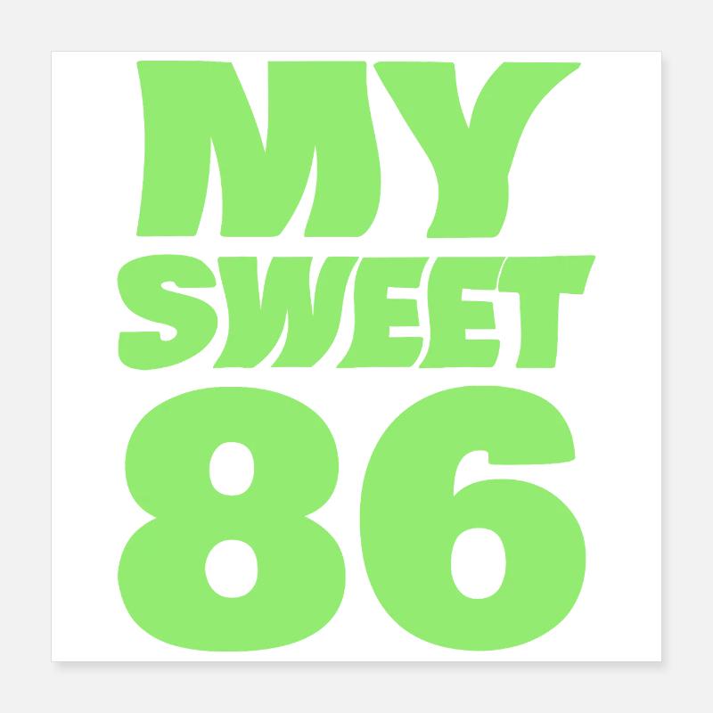 86 Poster 40 x 40 cm