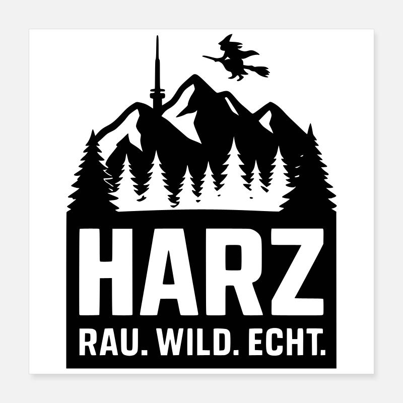harz wild rau echt Poster 40x40 cm